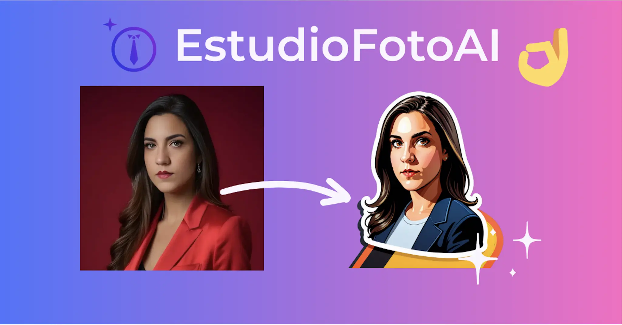 Sticker Webp Genera caricaturas de tus retratos en segundos